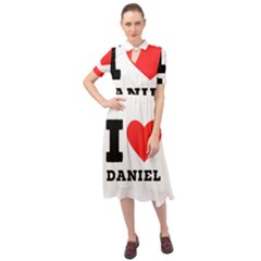 I Love Daniel Keyhole Neckline Chiffon Dress by ilovewhateva