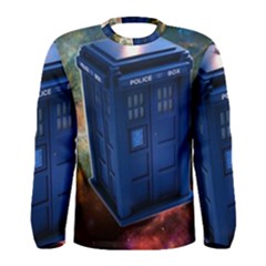 The Police Box Tardis Time Travel Device Used Doctor Who Men s Long Sleeve Tee