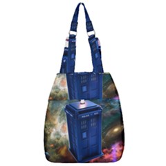 The Police Box Tardis Time Travel Device Used Doctor Who Center Zip Backpack by Semog4