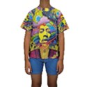 Psychedelic Rock Jimi Hendrix Kids  Short Sleeve Swimwear View1