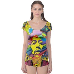 Psychedelic Rock Jimi Hendrix Boyleg Leotard  by Semog4