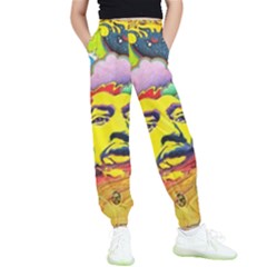 Psychedelic Rock Jimi Hendrix Kids  Elastic Waist Pants by Semog4