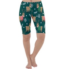 Cute Christmas Pattern Doodle Cropped Leggings 