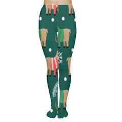 Cute Christmas Pattern Doodle Tights