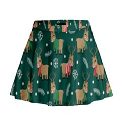 Cute Christmas Pattern Doodle Mini Flare Skirt by Semog4