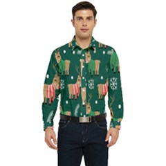 Cute Christmas Pattern Doodle Men s Long Sleeve  Shirt