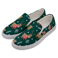 Cute Christmas Pattern Doodle Men s Canvas Slip Ons by Semog4