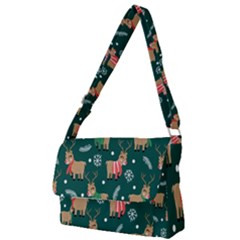 Cute Christmas Pattern Doodle Full Print Messenger Bag (S)