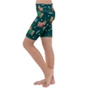 Cute Christmas Pattern Doodle Kids  Lightweight Velour Cropped Yoga Leggings View2