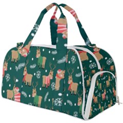 Cute Christmas Pattern Doodle Burner Gym Duffel Bag