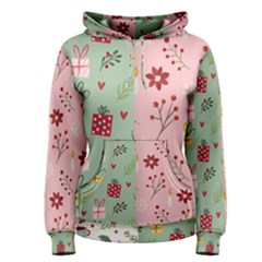 Flat Christmas Pattern Collection Women s Pullover Hoodie by Semog4