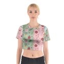 Flat Christmas Pattern Collection Cotton Crop Top View1