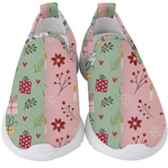 Flat Christmas Pattern Collection Kids  Slip On Sneakers by Semog4