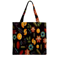 Christmas Seamless Pattern Zipper Grocery Tote Bag