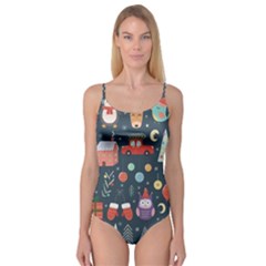 Vector Set Cute Christmas Elements santa-penguin Deer Bear Fox Owl Trees Snowman Bird Angel More Camisole Leotard 