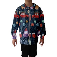 Vector Set Cute Christmas Elements santa-penguin Deer Bear Fox Owl Trees Snowman Bird Angel More Kids  Hooded Windbreaker