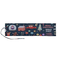 Vector Set Cute Christmas Elements santa-penguin Deer Bear Fox Owl Trees Snowman Bird Angel More Roll Up Canvas Pencil Holder (L)