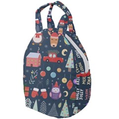 Vector Set Cute Christmas Elements Santa Penguin Deer Bear Fox Owl Trees Snowman Bird Angel More Travel Backpacks