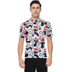 Cute Christmas Seamless Pattern Vector Men s Short Sleeve Rash Guard