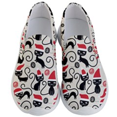 Cute Christmas Seamless Pattern Vector Men s Lightweight Slip Ons