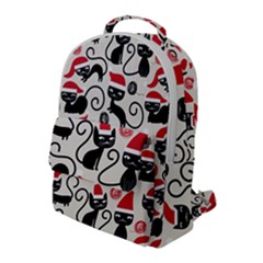 Cute Christmas Seamless Pattern Vector Flap Pocket Backpack (Large)