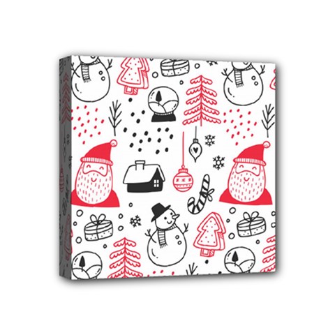 Christmas Themed Seamless Pattern Mini Canvas 4  x 4  (Stretched)