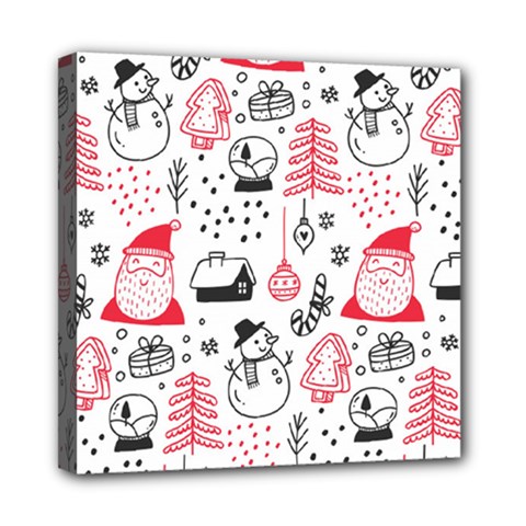 Christmas Themed Seamless Pattern Mini Canvas 8  X 8  (stretched) by Semog4
