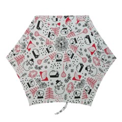 Christmas Themed Seamless Pattern Mini Folding Umbrellas by Semog4