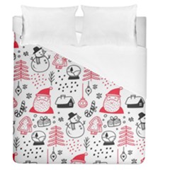 Christmas Themed Seamless Pattern Duvet Cover (Queen Size)