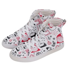 Christmas Themed Seamless Pattern Women s Hi-Top Skate Sneakers