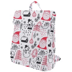 Christmas Themed Seamless Pattern Flap Top Backpack