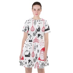 Christmas Themed Seamless Pattern Sailor Dress