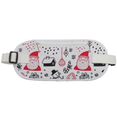 Christmas Themed Seamless Pattern Rounded Waist Pouch