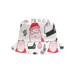 Christmas Themed Seamless Pattern Inside Out Bucket Hat (Kids)