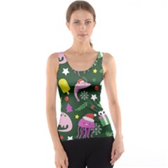 Colorful Funny Christmas Pattern Tank Top