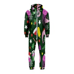 Colorful Funny Christmas Pattern Hooded Jumpsuit (Kids)