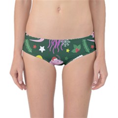 Colorful Funny Christmas Pattern Classic Bikini Bottoms