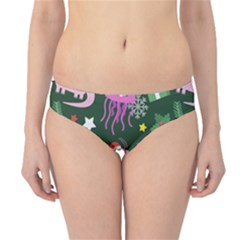 Colorful Funny Christmas Pattern Hipster Bikini Bottoms