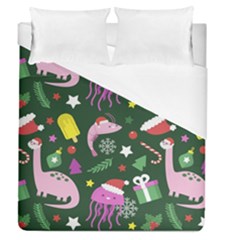 Colorful Funny Christmas Pattern Duvet Cover (Queen Size)