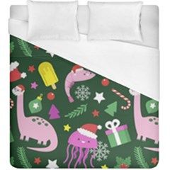 Colorful Funny Christmas Pattern Duvet Cover (King Size)