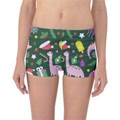 Colorful Funny Christmas Pattern Reversible Boyleg Bikini Bottoms