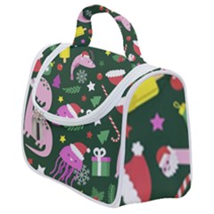 Colorful Funny Christmas Pattern Satchel Handbag by Semog4