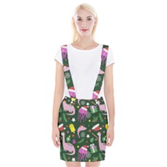 Colorful Funny Christmas Pattern Braces Suspender Skirt