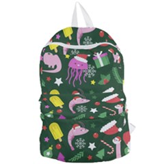 Colorful Funny Christmas Pattern Foldable Lightweight Backpack