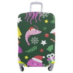 Colorful Funny Christmas Pattern Luggage Cover (Medium)