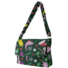 Colorful Funny Christmas Pattern Full Print Messenger Bag (S)