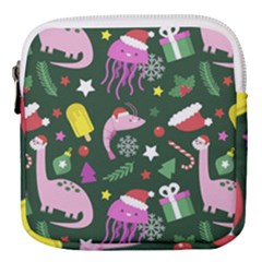 Colorful Funny Christmas Pattern Mini Square Pouch