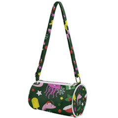 Colorful Funny Christmas Pattern Mini Cylinder Bag