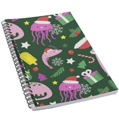 Colorful Funny Christmas Pattern 5.5  x 8.5  Notebook