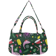 Colorful Funny Christmas Pattern Removable Strap Handbag